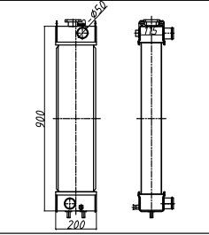 Radiador de escavadeira Komatsu PC70-8 | Peça de resfriamento de reposição de alumínio
