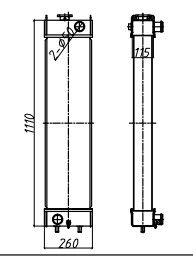 Calibre de Radiator 203-03-12221 50mm da máquina escavadora de PC120-8 PC130-8