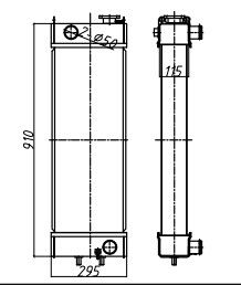 Radiador de escavadeira Komatsu PC138 | Peça de resfriamento de reposição 22B-03-12110