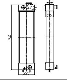 Máquina escavadora Radiator de PC138-2 KOMATSU 225mm 22B-03-13110 largo