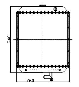 Radiador de escavadeira Komatsu PC270-7 | Classe Comercial de Substituição de Conjunto Completo