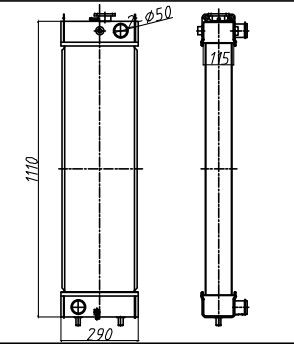 Máquina escavadora Radiator LQ05P00041S010 LQ05P00032F1 de SK250-8 SK260-8 SK260LC-8 Kobelco