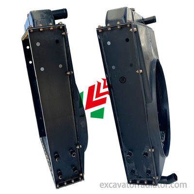 Radiador de máquinas de engenharia para Weichai K4105 Curva direita esquerda elevada DF38 Acessórios de refrigeração de máquinas pesadas